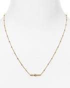Tory Burch Wrapped Bar Pendant Necklace, 16.5