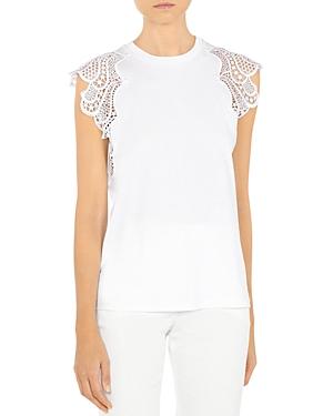 Alberta Ferretti Lace Sleeve Top