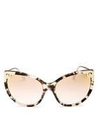 Dolce & Gabbana Mirrored Oversized Cat Eye Sunglasses, 60mm
