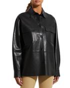 Theory Leather Shirt