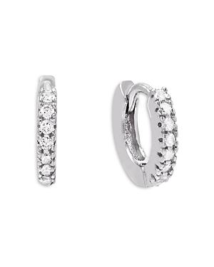 Adinas Jewels Cubic Zirconia Mini Huggie Hoop Earrings