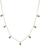Bloomingdale's Emerald Teardrop Charm Necklace In 14k Yellow Gold, 1.73 Ct. T.w. - 100% Exclusive