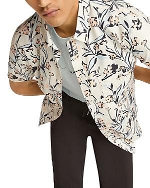 The Kooples Floral Print Regular Fit Short Sleeve Shirt