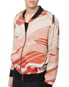 Hugo May Dsubaki Crane Print Bomber Jacket