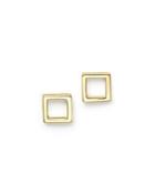 Mateo 14k Yellow Gold Square Stud Earrings