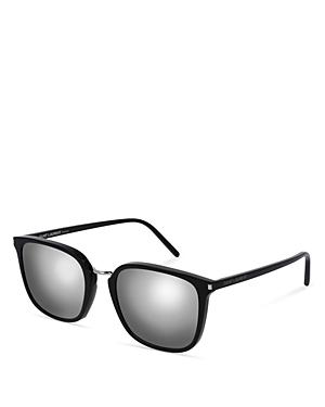 Saint Laurent Classic Mirrored Square Sunglasses, 52mm