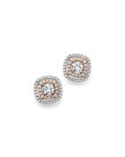 Bloomingdale's Diamond Stud Earrings In 14k Rose & White Gold, 0.75 Ct. T.w. - 100% Exclusive