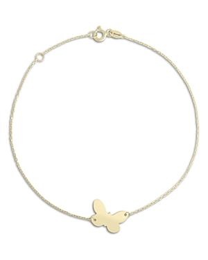 Moon & Meadow 14k Yellow Gold Butterfly Ankle Bracelet