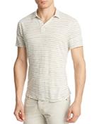 Vince Linen Feeder Stripe Regular Fit Polo Shirt - 100% Bloomingdale's Exclusive