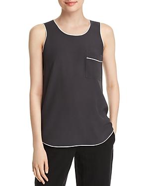 Eileen Fisher Piped Silk Tank