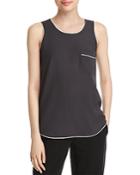 Eileen Fisher Piped Silk Tank