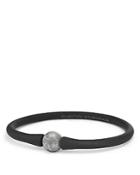 David Yurman Spiritual Beads Stone Rubber Bracelet With Meteorite