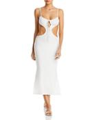 Weworewhat Ruched Cutout Maxi Dress Swim Cover-up