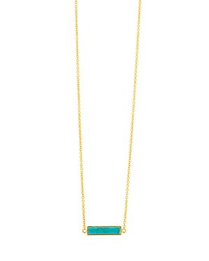 Gorjana Turquoise Dez Bar Necklace, 15