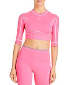 Adidas By Stella Mccartney Cotton Open Back Crop Top