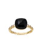 Michael Aram 18k Yellow Gold Molten Stacking Ring With Black Onyx And Diamonds