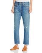 Vince Union Slouch Distressed Jeans In Heritage