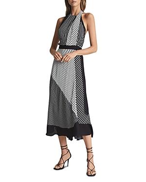 Reiss Ila Striped Halter Dress