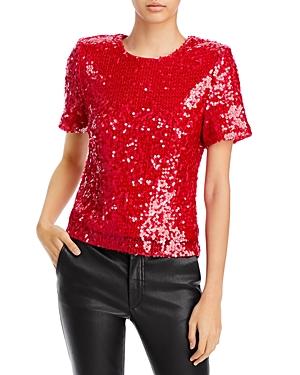 Wayf La Dame Sequin Mesh Tee