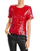 Wayf La Dame Sequin Mesh Tee