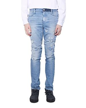 Rta Bryant Slim Fit Medium Blue Distressed Jeans