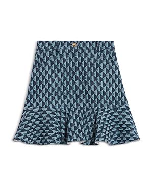 Sandro Paulina Printed Denim Mini Skirt
