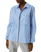 French Connection Thick Stripe Relaxed Fit Popover Shirt