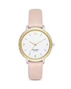 Kate Spade New York Morningside Pink Leather Strap Watch, 38mm