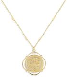 Adinas Jewels Greek Coin Pendant Necklace, 17