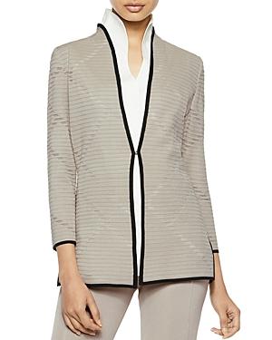 Misook Burnout Pattern Ottoman Knit Jacket