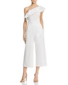 Laundry By Shelli Segal One-shoulder Eyelet-lace Jumpsuit