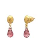 Gurhan 24k Yellow Gold Dew Hue Pink Tourmaline Drop Earrings