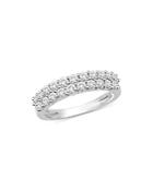 Bloomingdale's Diamond Double Row Band In 14k White Gold, 1.0 Ct. T.w. - 100% Exclusive