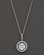 Diamond Pendant Necklace In 14k White Gold, .55 Ct. T.w.