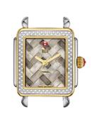 Michele Deco 16 Two-tone Cocoa Mosaic Dial Watch Head, 29 X 31mm