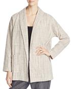 Eileen Fisher Oversize Shawl Collar Stripe Jacket