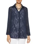 Misook Luster Accent Sheer Blouse