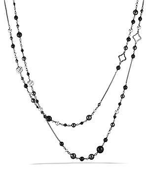 David Yurman Dy Elements Chain Necklace With Black Onyx & Hematine