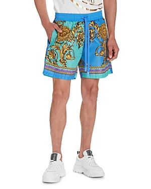 Versace Jeans Couture Garland Sun Baroque Paneled Print Nylon Shorts