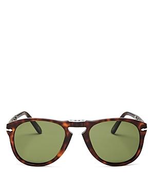 Persol Men's Steve Mcqueen Polarized Foldable Brow Bar Aviator Sunglasses, 54mm