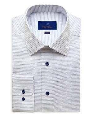 David Donahue Textured Twill Regular Fit Dress Shirt