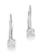 Bloomingdale's Diamond Solitaire Leverback Earrings In 14k White Gold, 0.40 Ct. T.w. - 100% Exclusive