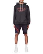 Purple Brand Multicolor Tie Dye Black Shorts