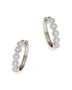Bloomingdale's Diamond Huggie Hoop Earrings In 14k White Gold, 0.50 Ct. T.w. - 100% Exlclusive