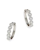 Bloomingdale's Diamond Huggie Hoop Earrings In 14k White Gold, 0.50 Ct. T.w. - 100% Exlclusive