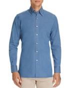 Canali Solid Chambray Regular Fit Sport Shirt
