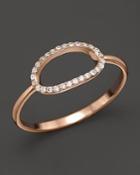 Kc Designs Pave Diamond Oval Ring In 14k Rose Gold, .09 Ct. T.w.