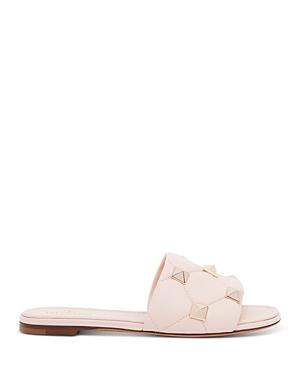 Valentino Garavani Women's Pyramid Studded Quilted Slide Sandals