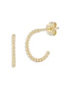 Moon & Meadow 14k Yellow Gold Bead Hoop Earrings - 100% Exclusive