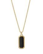 Degs & Sal Black Onyx Pendant Necklace In 14k Gold Plated Sterling Silver, 24